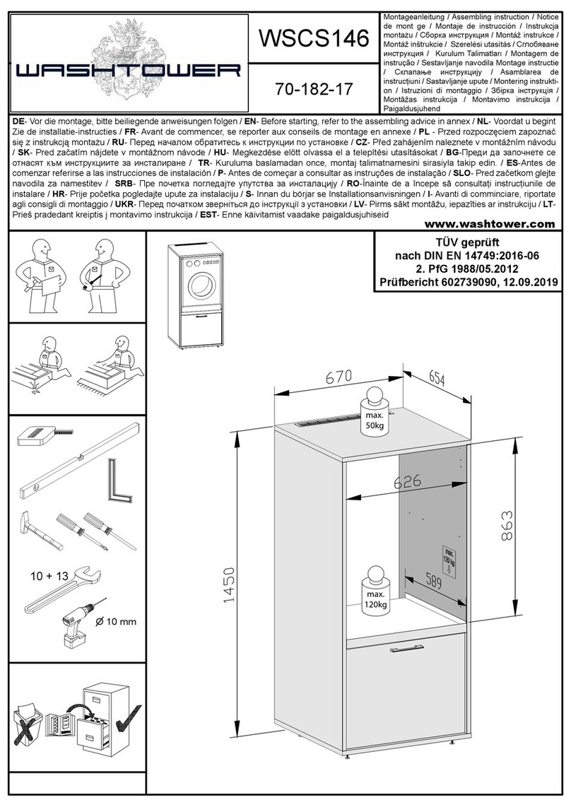 WASHTOWER WSCS146 Assembling Instruction WASHTOWER WSCS146 Assembling Instruction