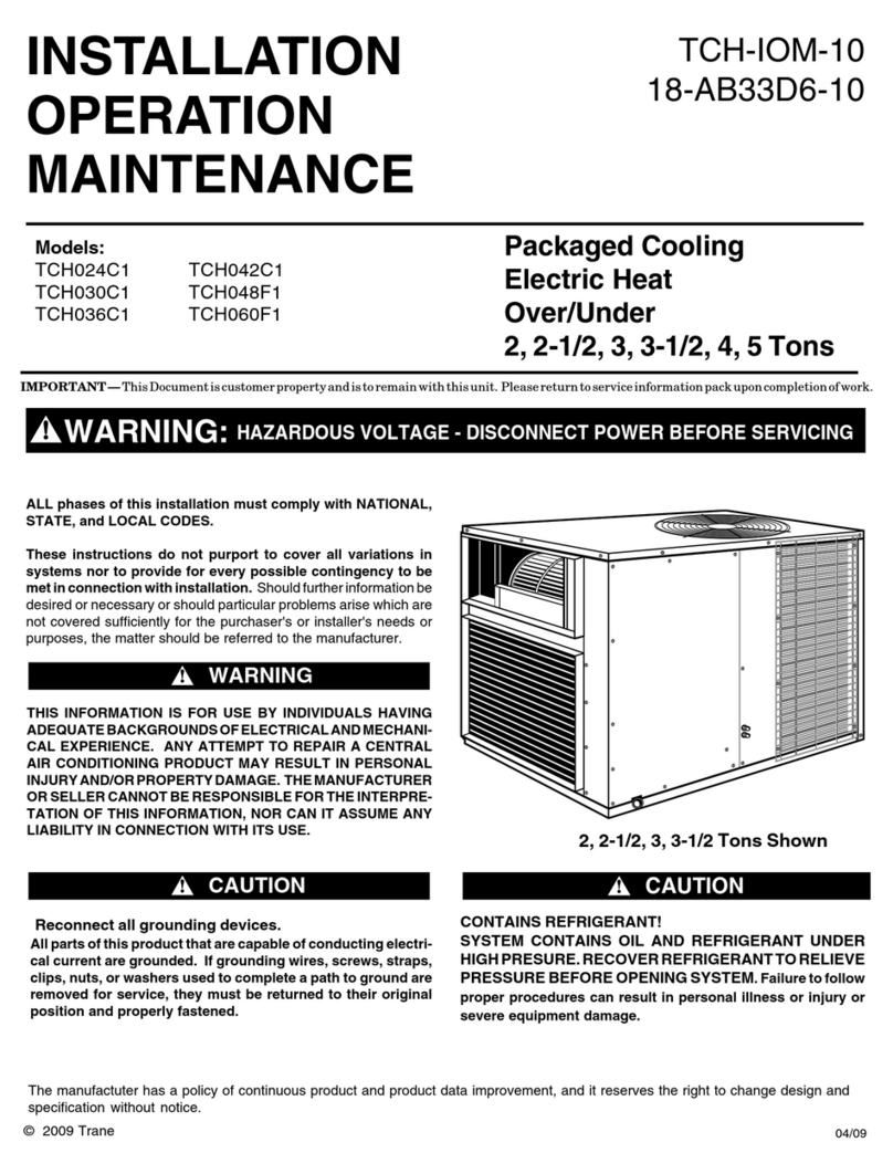 Trane TCH024C1 Owner's manual