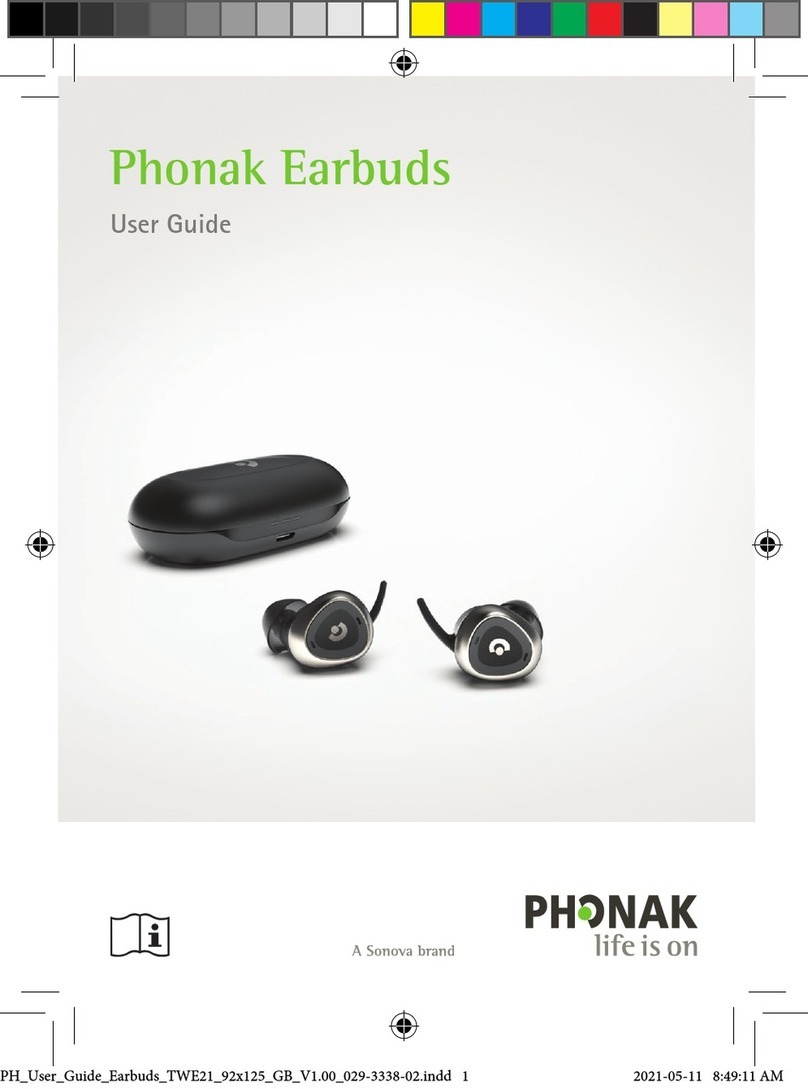 Phonak Earbuds User manual Phonak Earbuds User manual