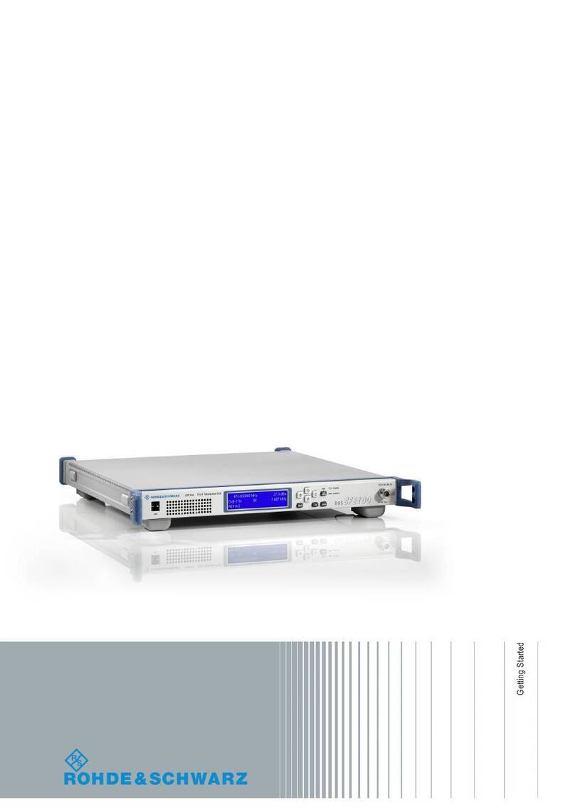 Rohde & Schwarz R&S SFE100 Getting started