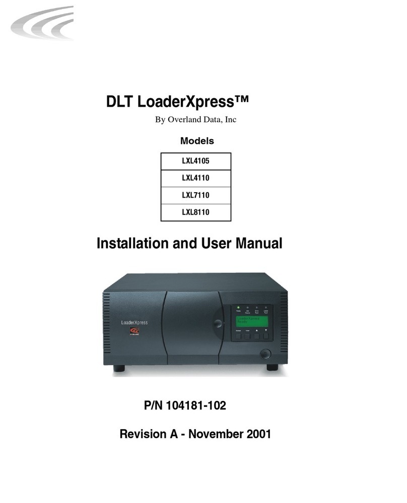 Overland Data DLT LoaderXpress Installation and user manual