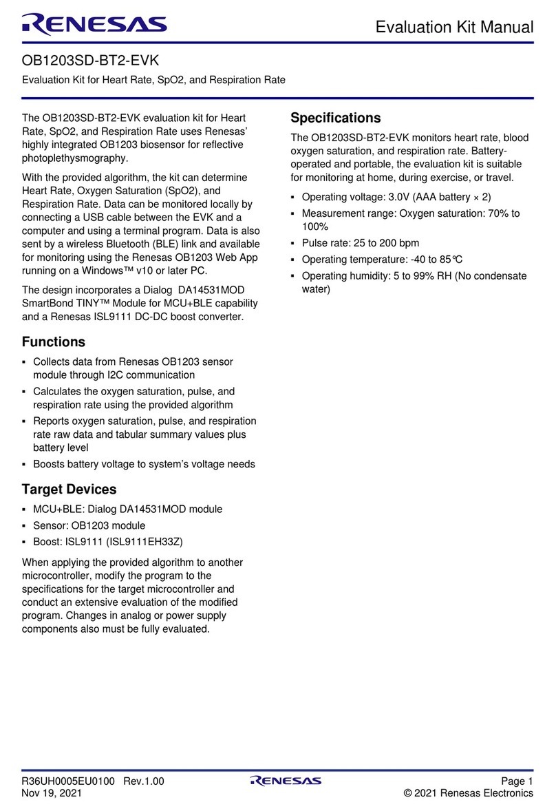 Renesas OB1203SD-BT2-EVK User manual