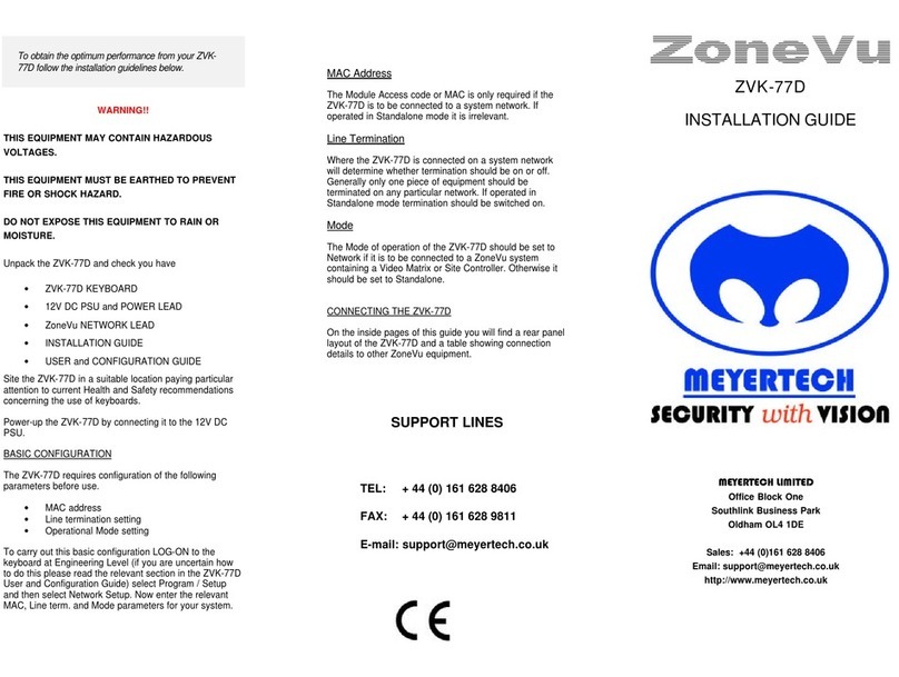 ZoneVu ZoneVu ZVK-77D installation guide