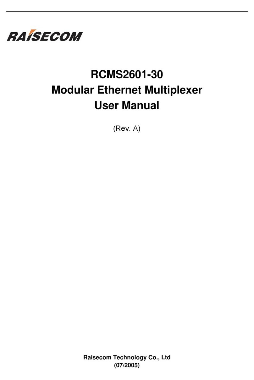 Raisecom RCMS2601-30 User manual