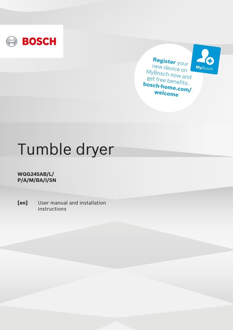 Bosch WQG245AB User manual and installation instructions