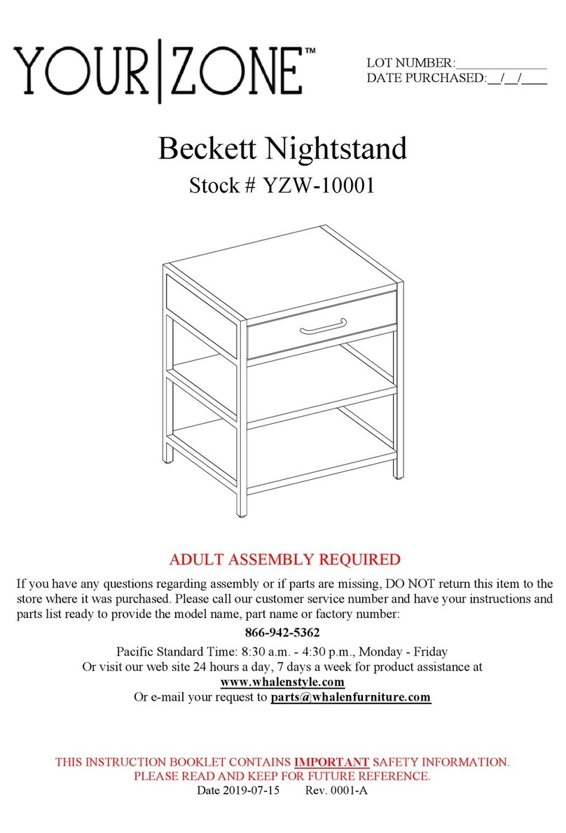 your zone Beckett YZW-10001 Instruction booklet