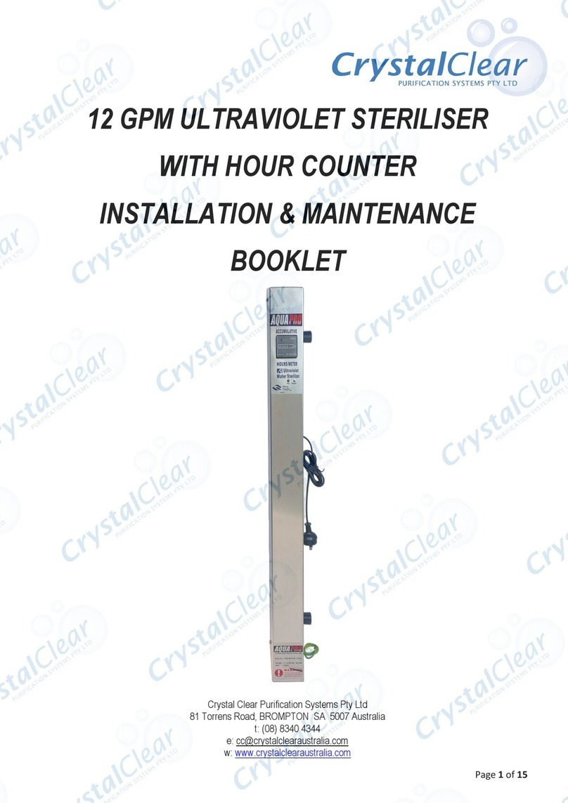 Crystal Clear 12 GPM Maintenance booklet