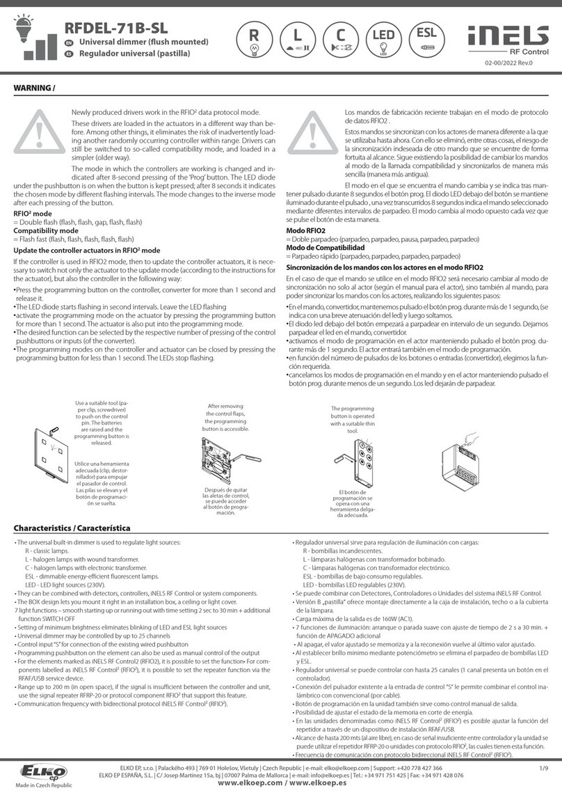 Elko iNELS RFDEL-71B-SL manual