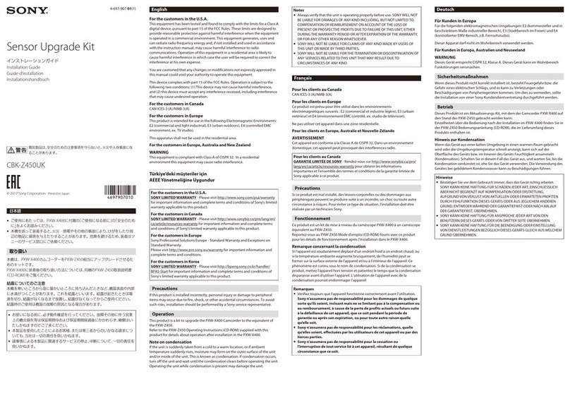 Sony CBK-Z450UK installation guide