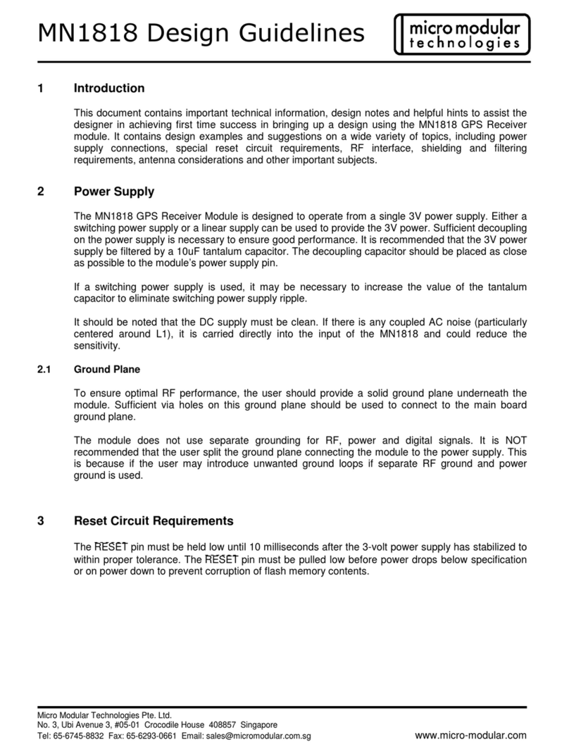 Micro Modular Technologies MN1818 Design guidelines