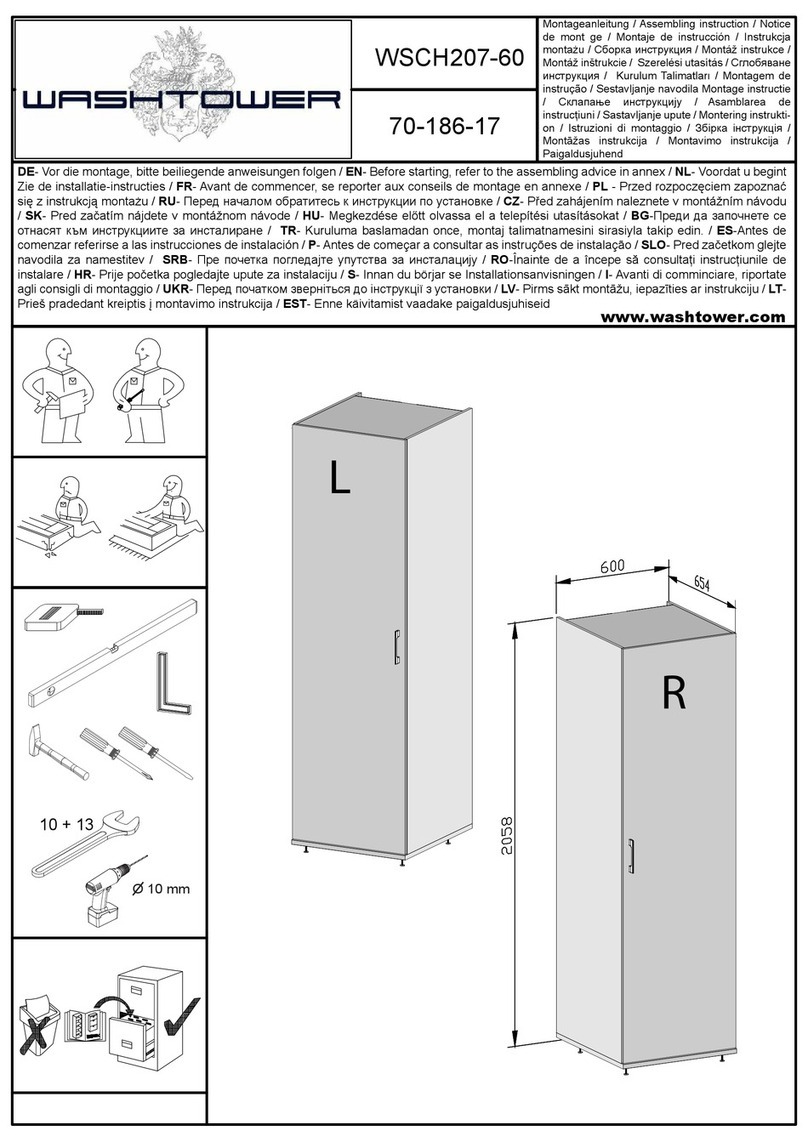 WASHTOWER WSCH207-60 Assembling Instruction