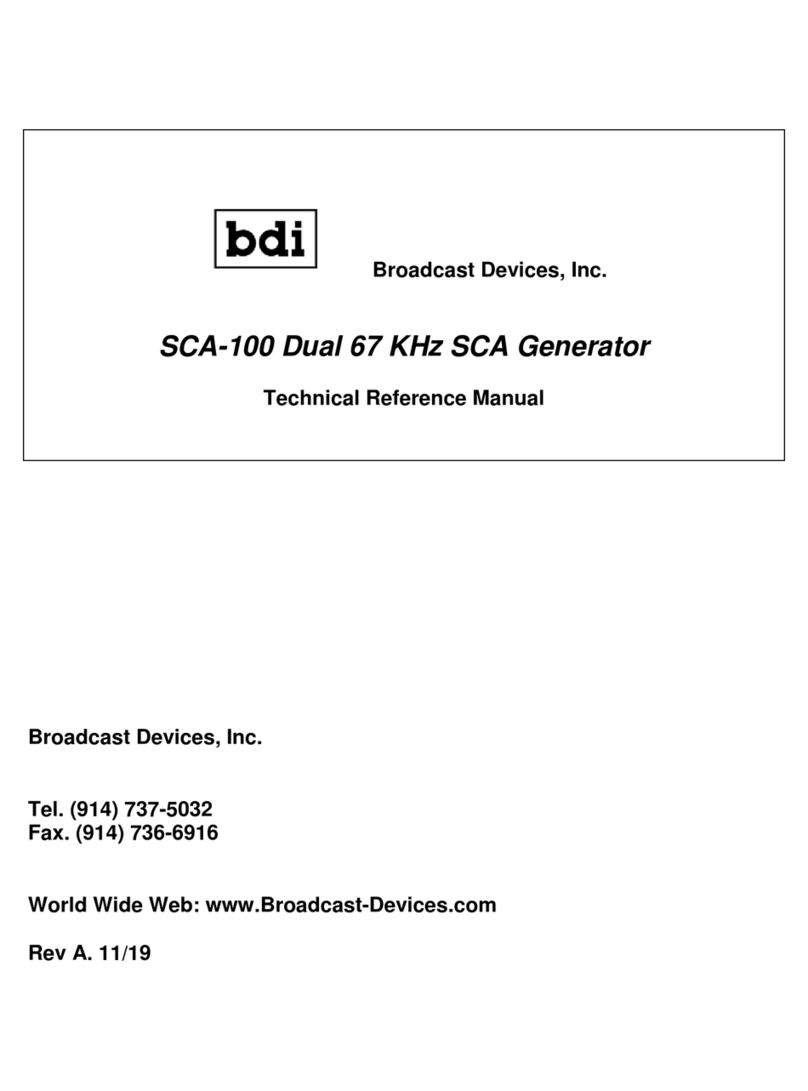 Broadcast Devices SCA-100 Product manual