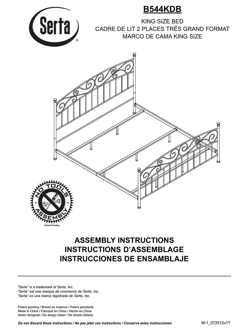 Serta B544KDB Assembly instructions