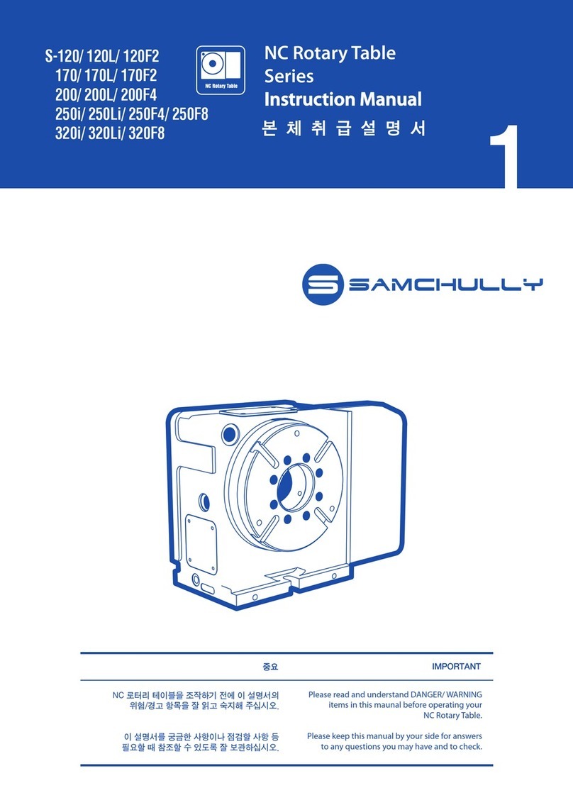 SAMCHULLY NC Rotary Table Series instruction manual