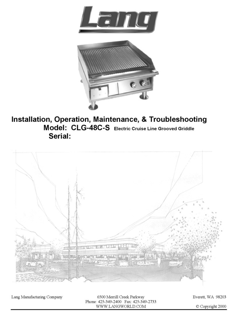 Lang Cruise CLG-48C-S Installation, operation, maintenance, & troubleshooting Lang Cruise CLG-48C-S Installation, operation, maintenance, & troubleshooting