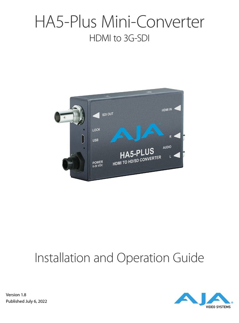 AJA HA5-Plus Operating instructions