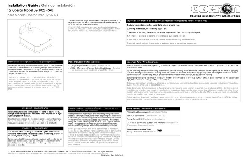 OBERON 39-1022-RAB installation guide