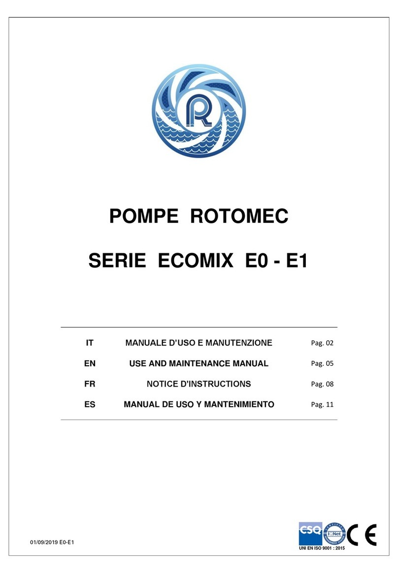 POMPE ROTOMEC ECOMIX E0 Series Use and maintenance manual