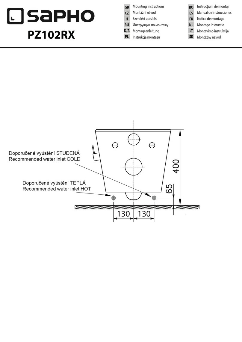 Sapho PZ102RX Mounting instructions Sapho PZ102RX Mounting instructions