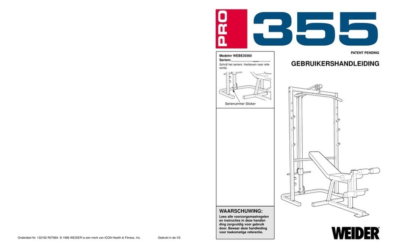 Weider WEBE35560 manual