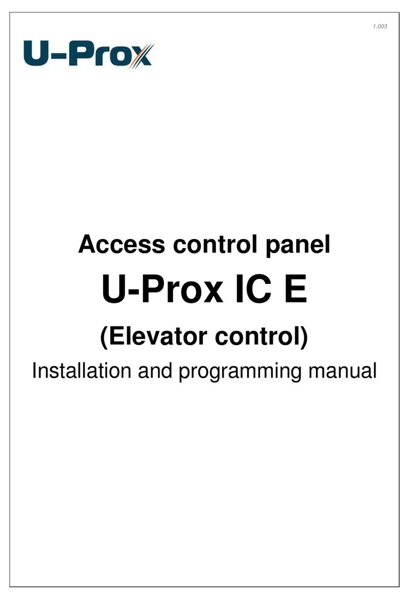 U-Prox IC E Installation and programming manual U-Prox IC E Installation and programming manual