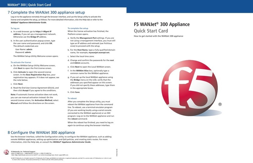 F5 WANJet 300 Technical manual