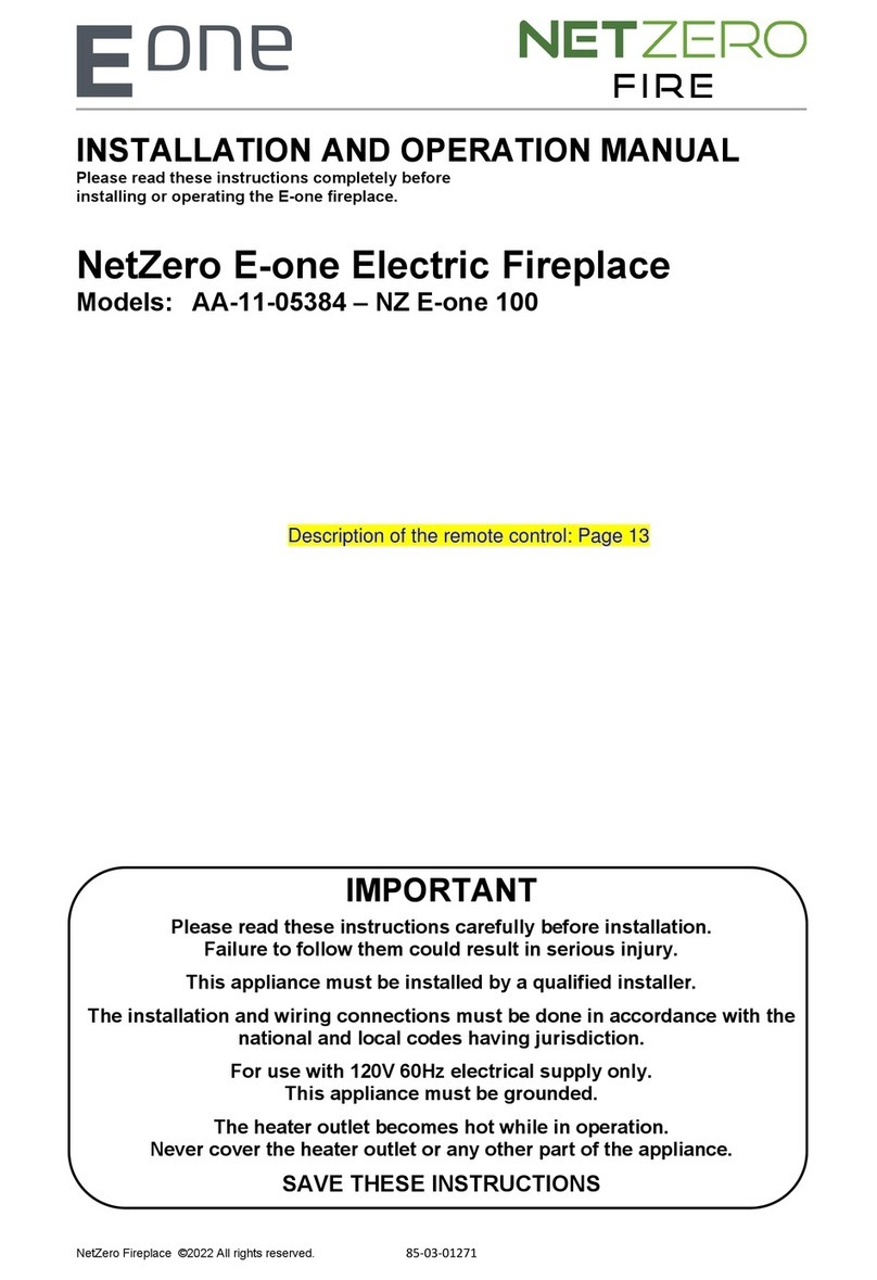 NetZero E-one 100 User manual