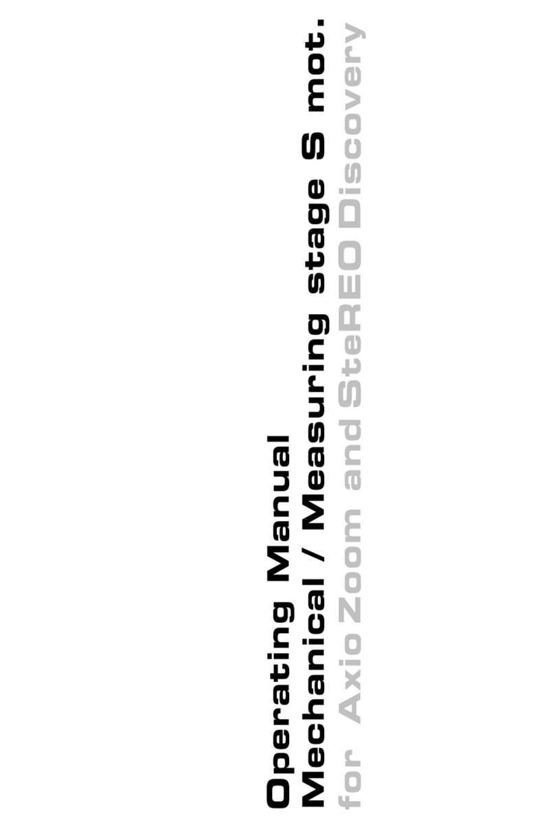 Zeiss Mechanical stage S mot. User manual