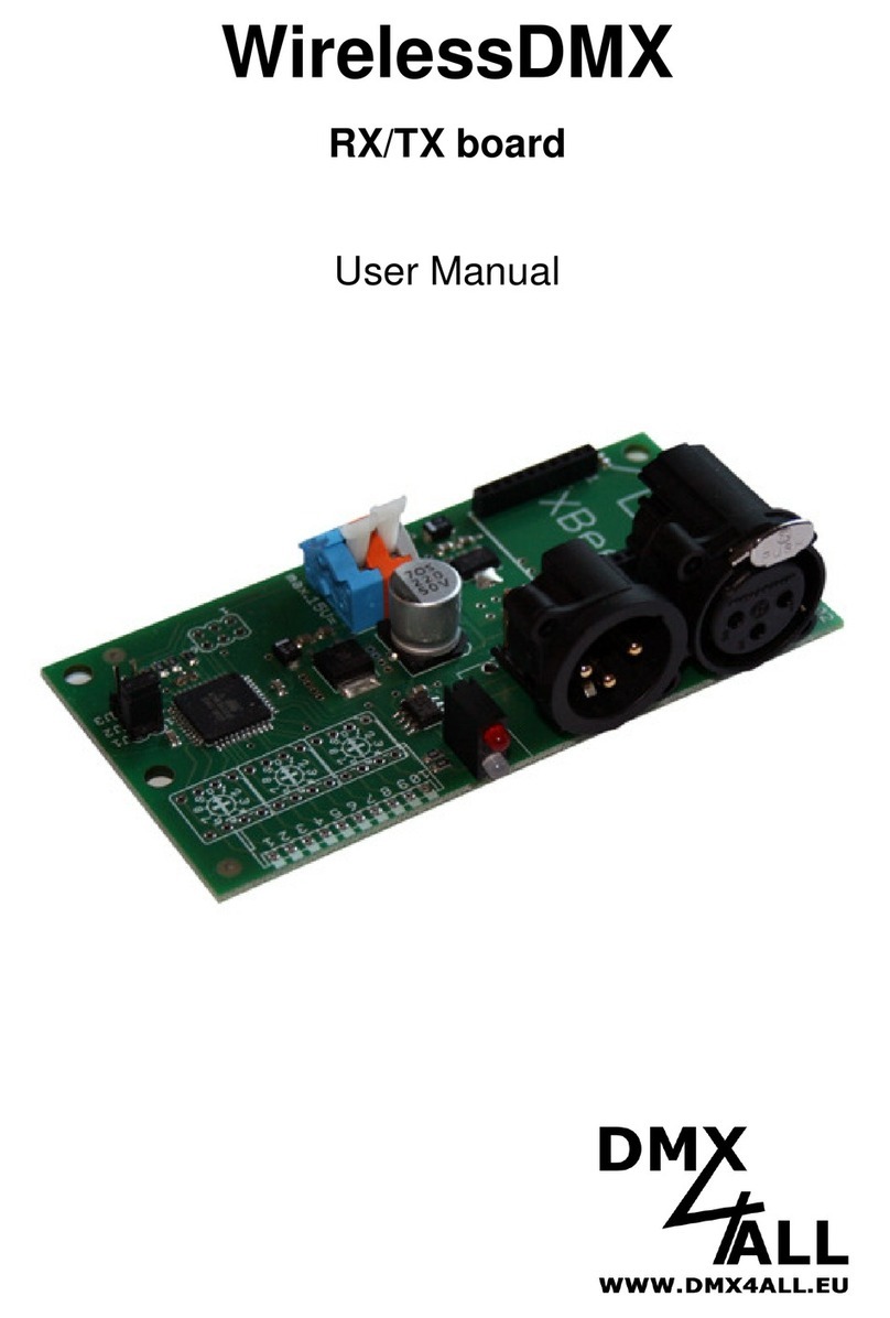 DMX4ALL WirelessDMX RX board user manual DMX4ALL WirelessDMX RX board user manual