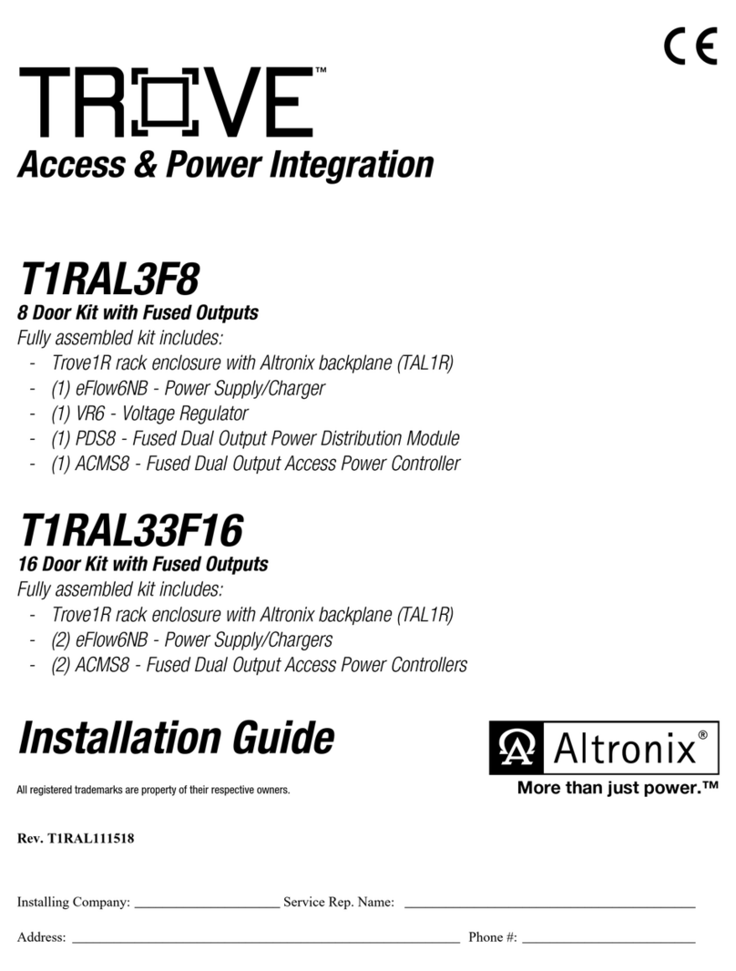 Altronix TROVE T1RAL3F8 User manual