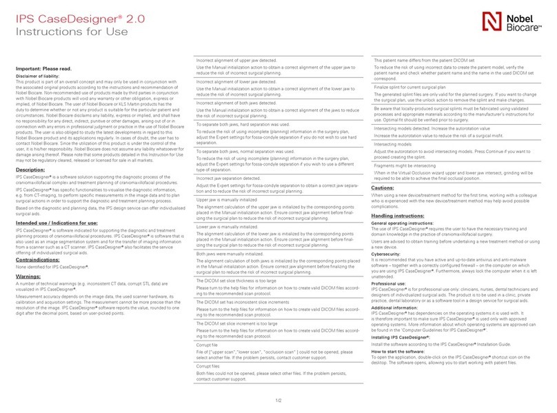 nobel biocare IPS CaseDesigner 2.0 Instructions for use nobel biocare IPS CaseDesigner 2.0 Instructions for use