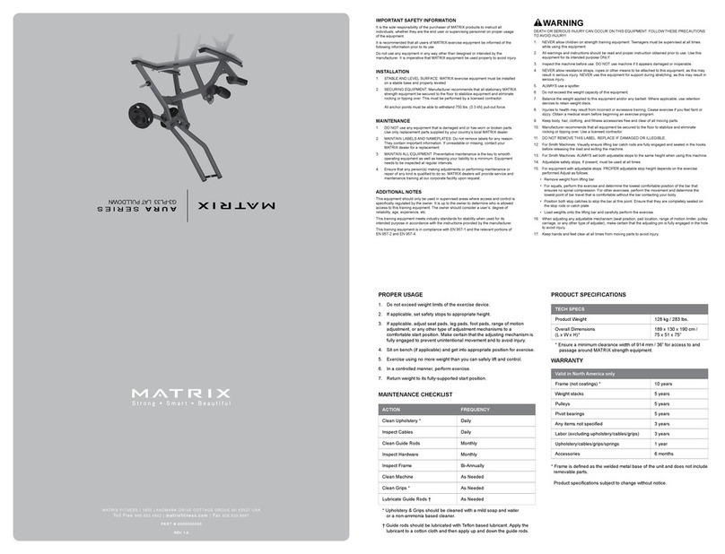 Matrix AURA Series User manual