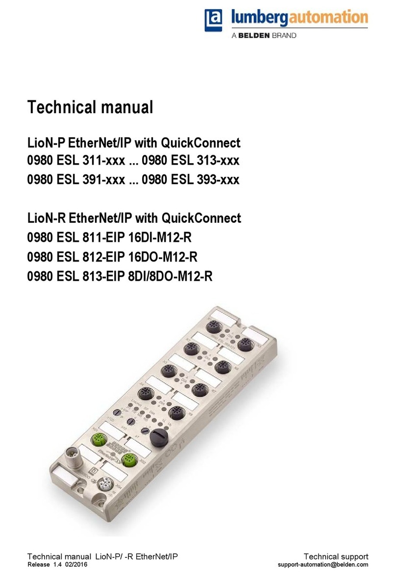 Belden Lumberg Automation Lumberg Automation 0980 ESL 811-EIP... User manual Belden Lumberg Automation Lumberg Automation 0980 ESL 811-EIP... User manual
