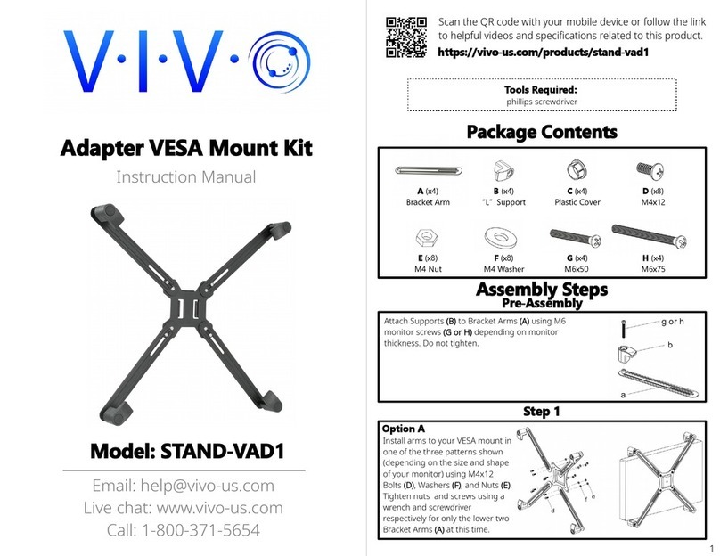 Vivo STAND-VAD1 VAD-VAD11 instruction manual