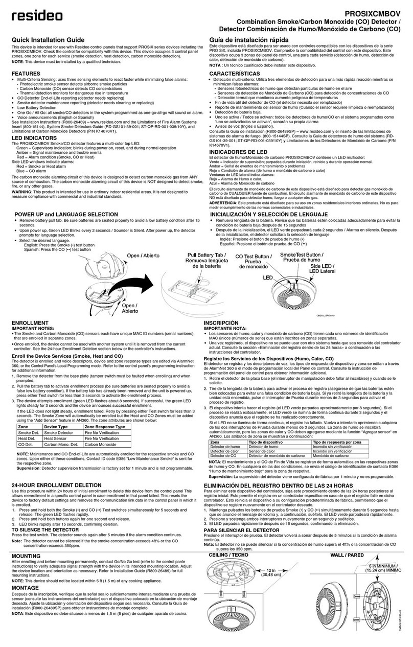 resideo PROSIXCMBOV User manual