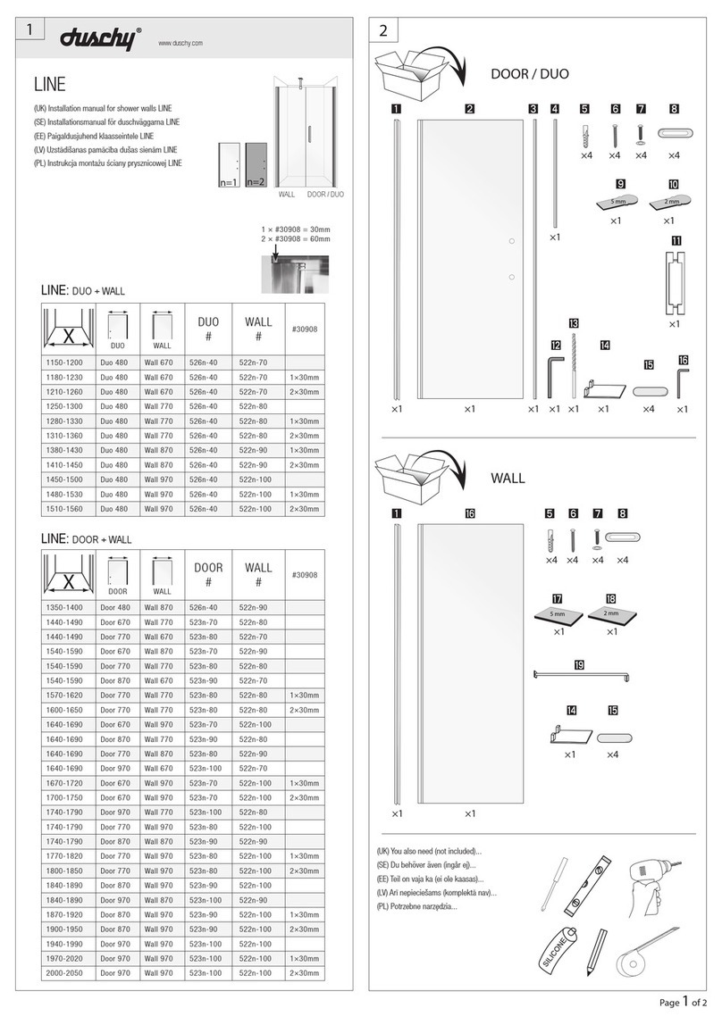 DUSCHY LINE 30908 installation manual
