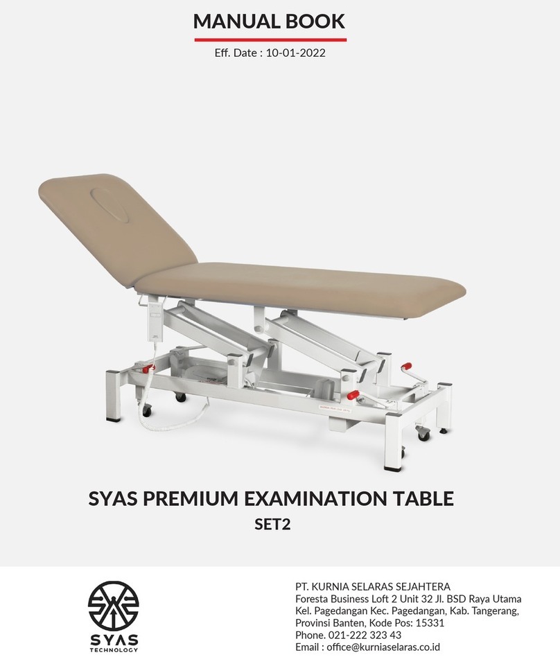 SYAS Technology PREMIUM EXAMINATION TABLE Manual book