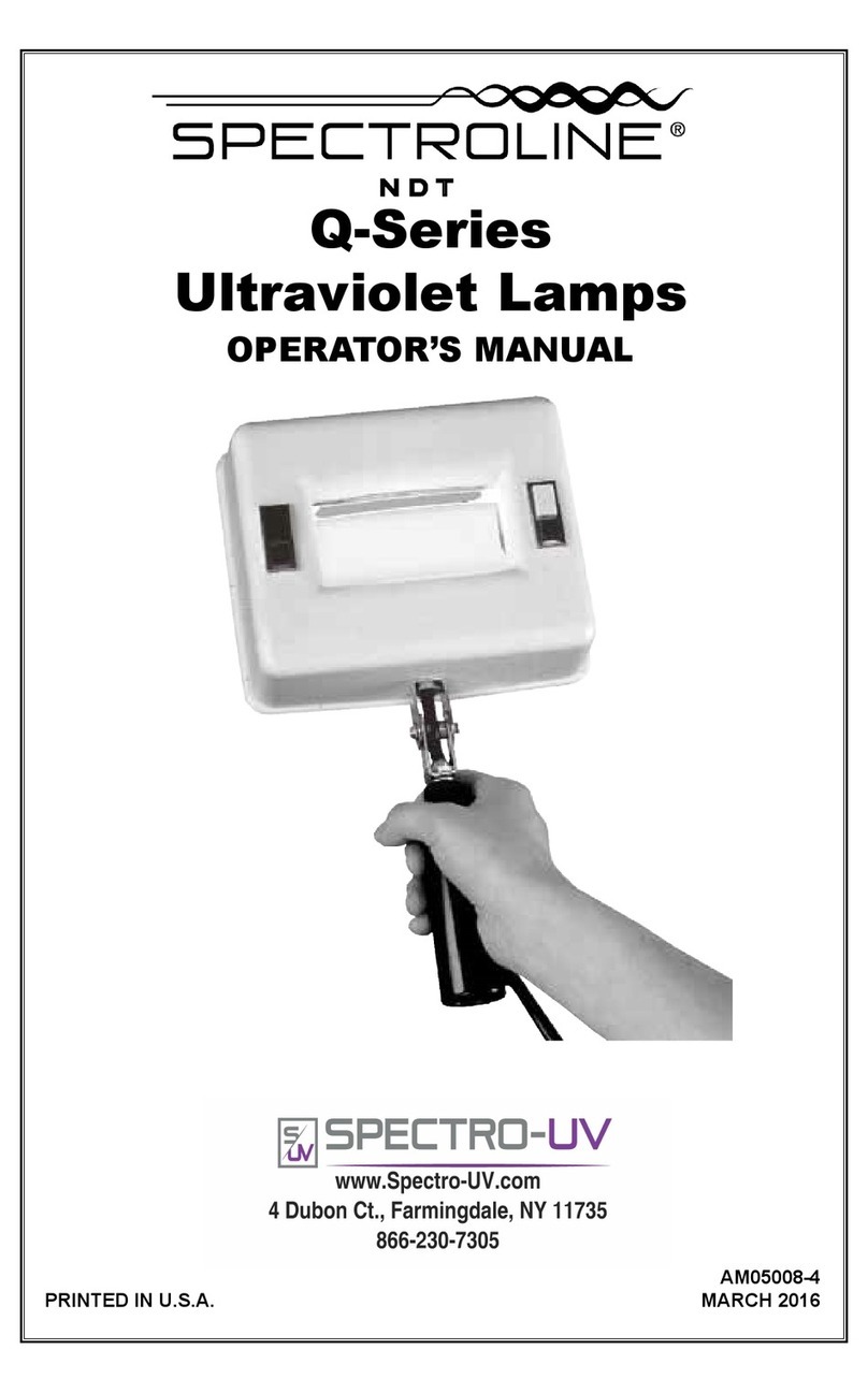 Spectro-UV Spectroline Q Series Operator's manual