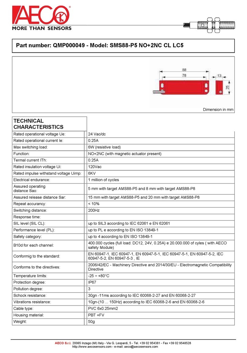 AECO SMS88-P5 NO+2NC CL LC5 manual