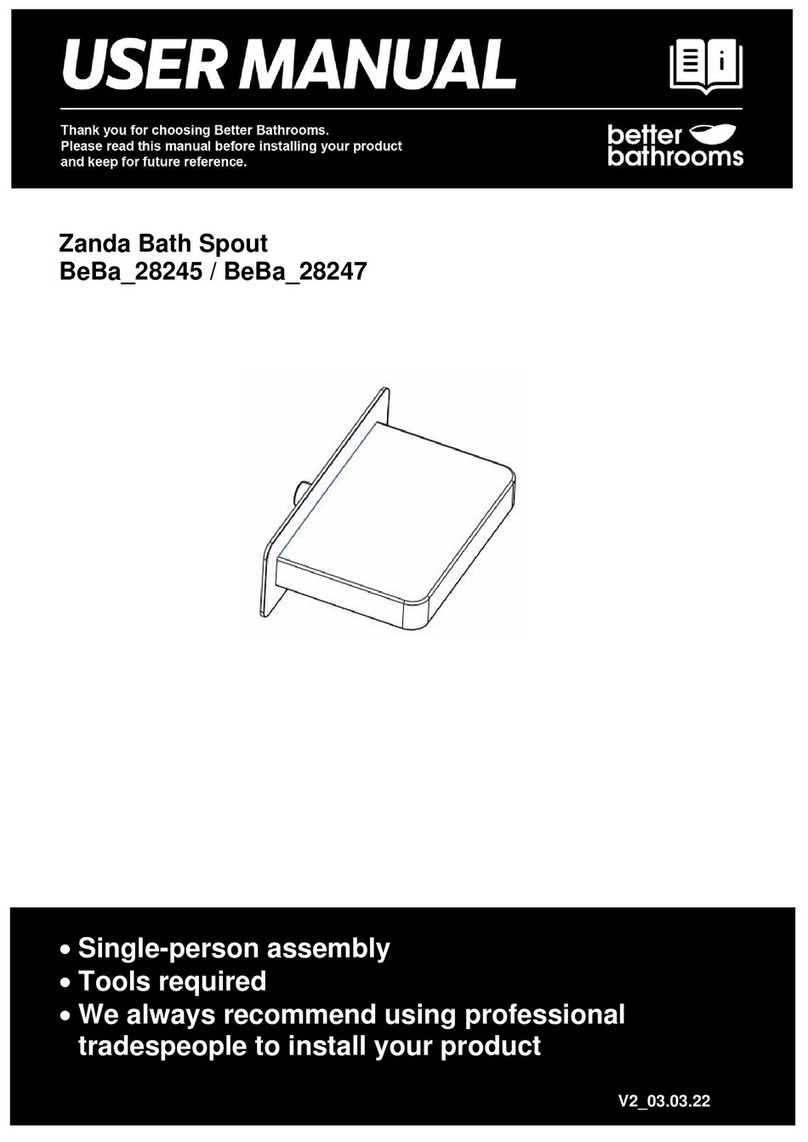 Better Bathrooms Zanda BeBa 28245 user manual