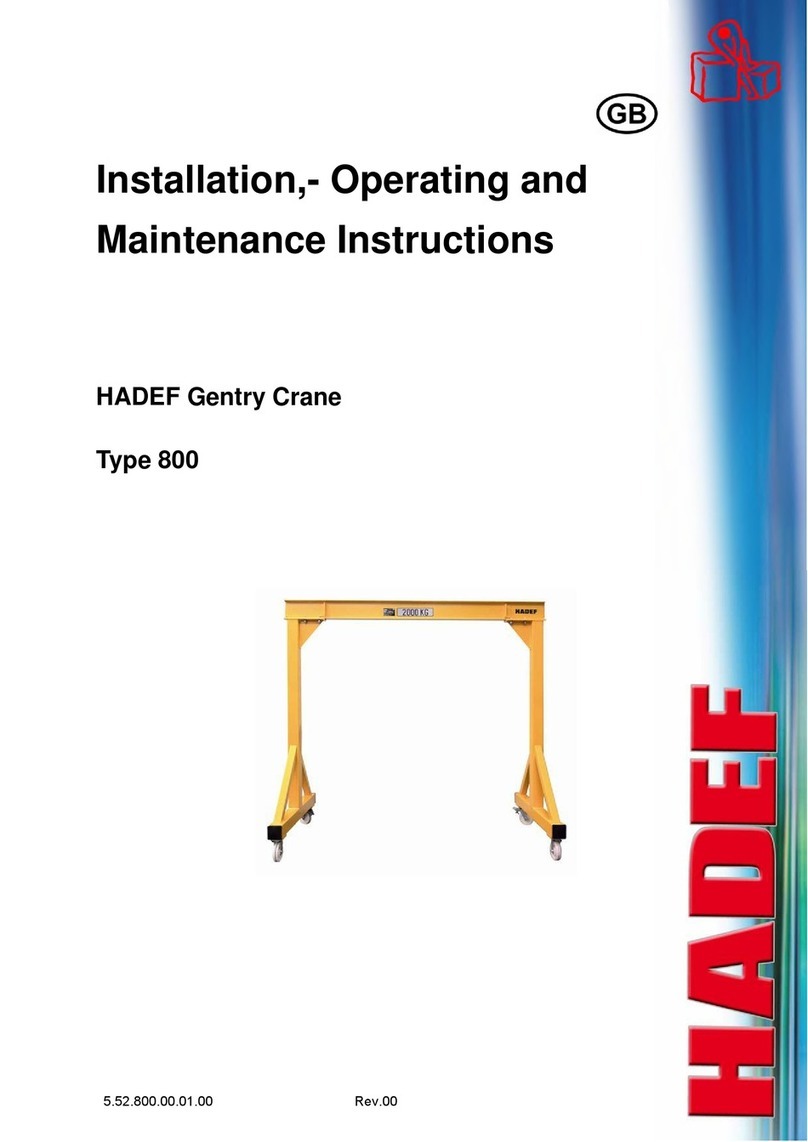 HADEF Gentry Crane 800 Assembly instructions