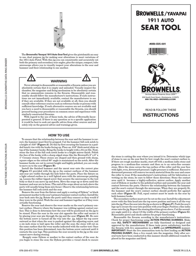 Brownells YAVAPAI 1911 AUTO instructions