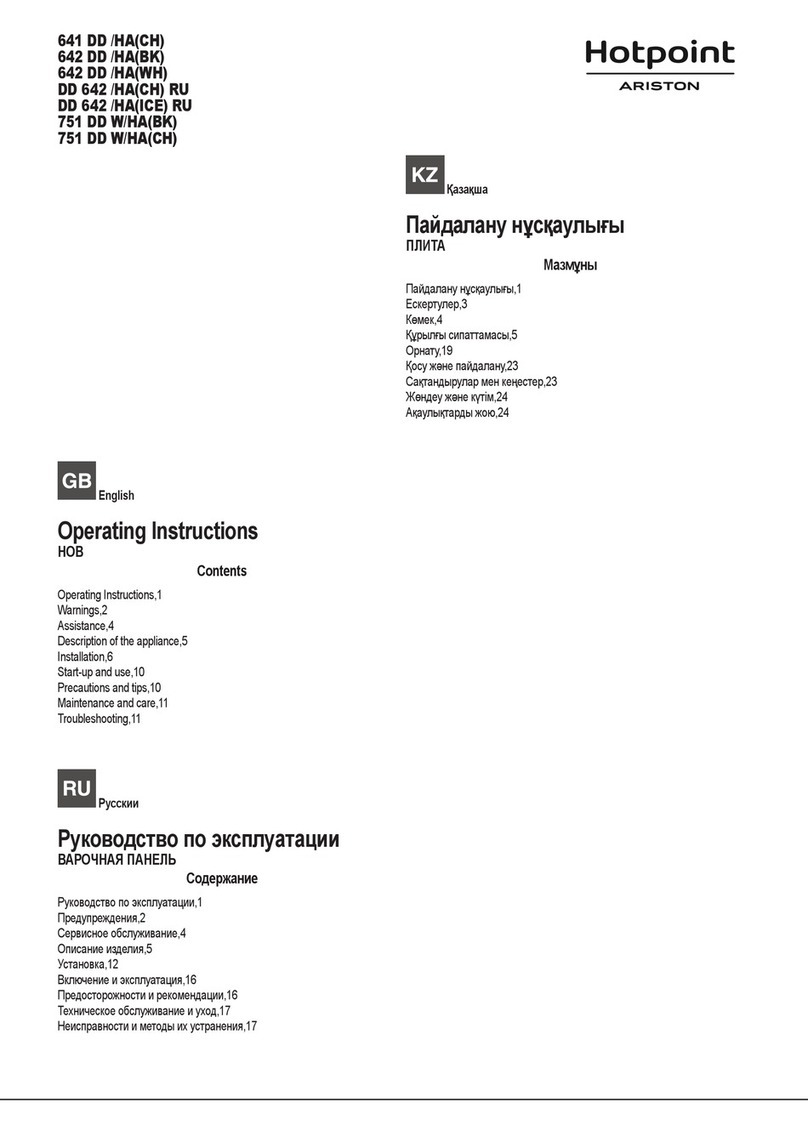 Hotpoint Ariston 641 DD /HACH operating instructions
