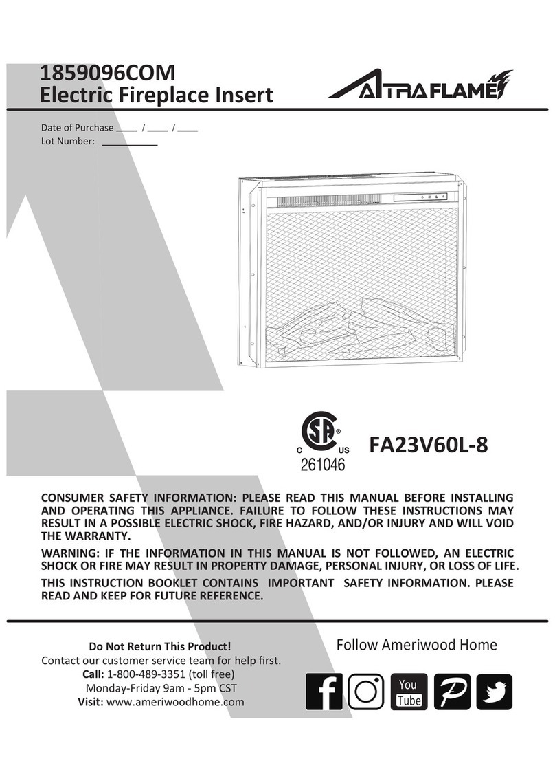ATRAFLAME FA23V60L-8 manual ATRAFLAME FA23V60L-8 manual