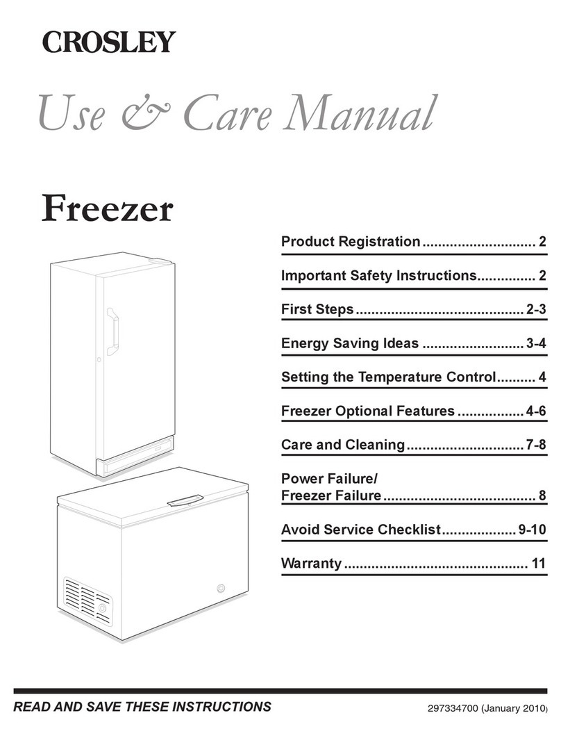 Crosley CFUF14QW Use & care manual