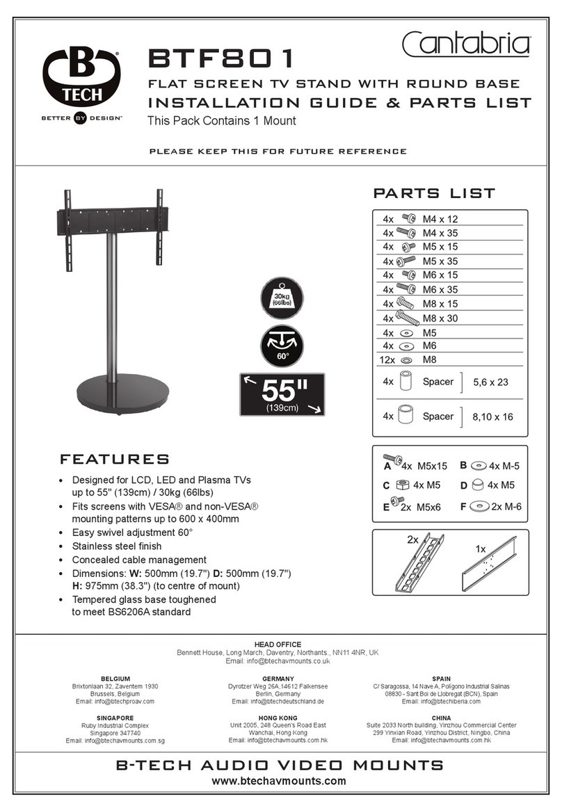 B-Tech Cantabria BTF801 installation guide