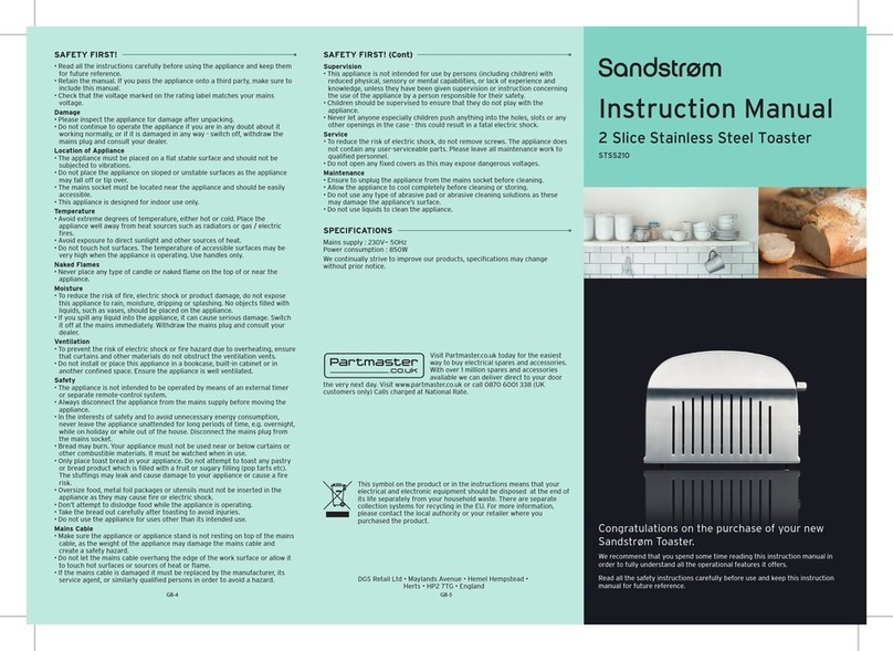 Sandstrom STSS210 User manual