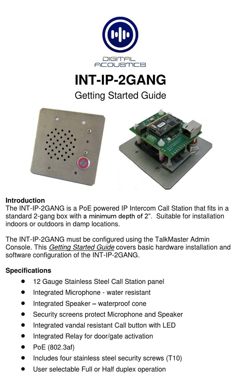 Digital Acoustics INT-IP-2GANG User manual