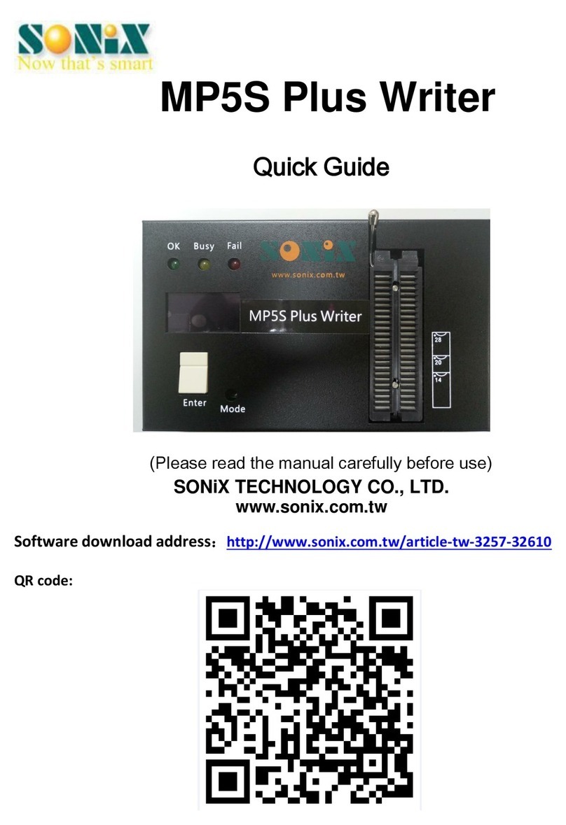 SONIX MP5S Plus Writer quick guide