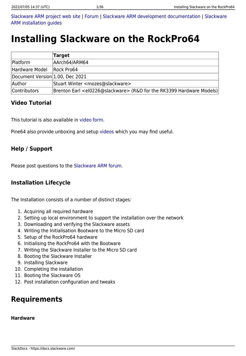 PINE64 RockPro64 Instruction Manual